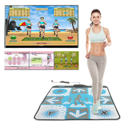 Non-Slip Wii Dance Mat for Active Life Games, ABS Dancing Pad Compatible with Wii Console and Dancing Stage Hottest Party, 35In