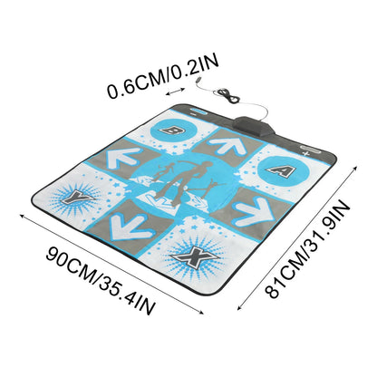 Non-Slip Wii Dance Mat for Active Life Games, ABS Dancing Pad Compatible with Wii Console and Dancing Stage Hottest Party, 35In