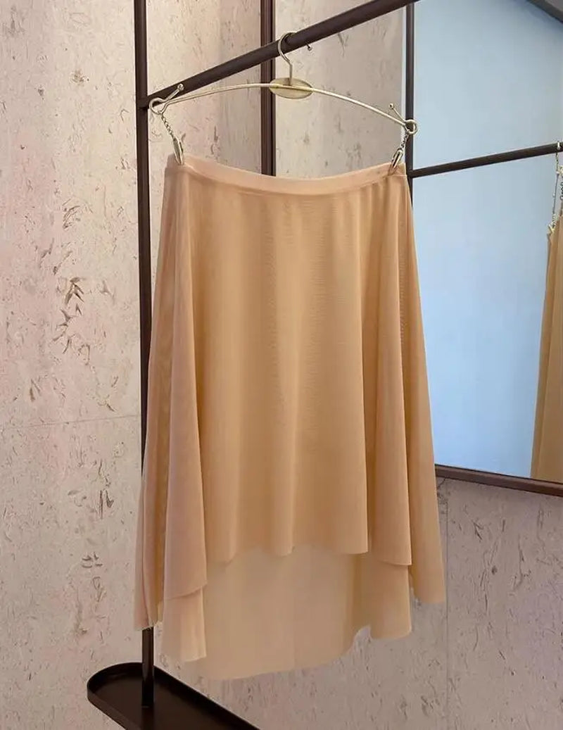 Ballet Dance Skirt Women High Quality Soft Net Printing Dance Leotard Dress Girl'S Dance Practice Long Skirt